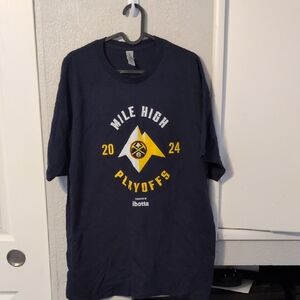Gildan Navy Blue "Mile High Playoffs 2024" Graphic Tee